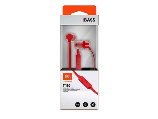 Гарнитуры JBL T110 КРАСНЫЙ